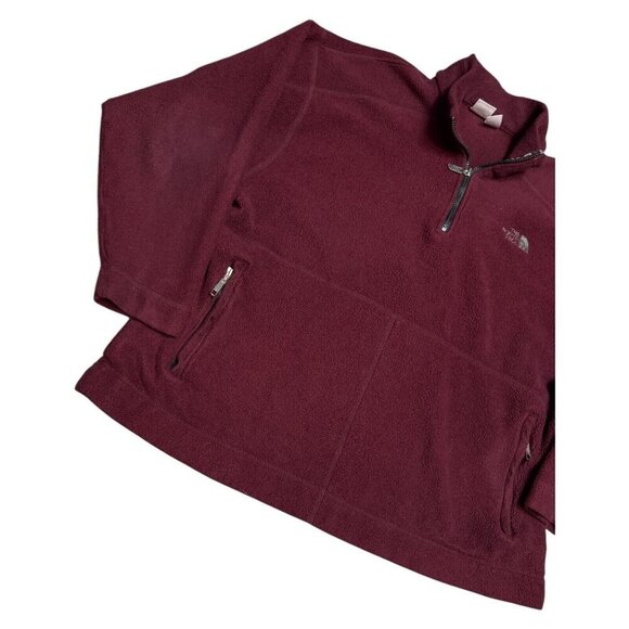 THE NORTH FACE Burgundy FLEECE Outdoor Light Jacket Mens XL - Picture 5 of 6